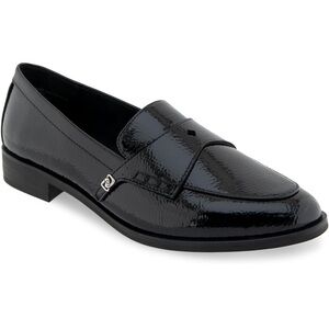 AEROSOLES Eira Black Classic Loafers Flats